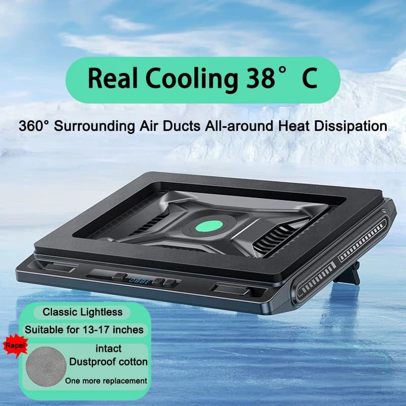 V10 Pressurizzato Radiatore di raffreddamento ad aria Pressione dell'aria Laptop Adattatore di alimentazione portatile 12V 1A2C 2.0 Docking Station per 13-17,3 pollici