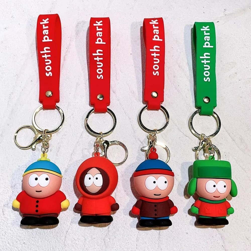 Portachiavi per bambole del Parco del Sud Portachiavi con figura anime Borse Kawaii Decor Giocattoli per bambini Portachiavi per auto carino Pendenti per zaino Regali di Natale