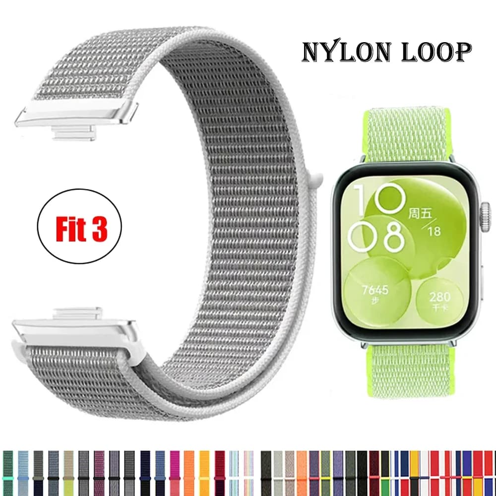 Nylon strap for huawei watch fit 3 strap smart sport strap breathable strap strap straps huawei fit3 accessories