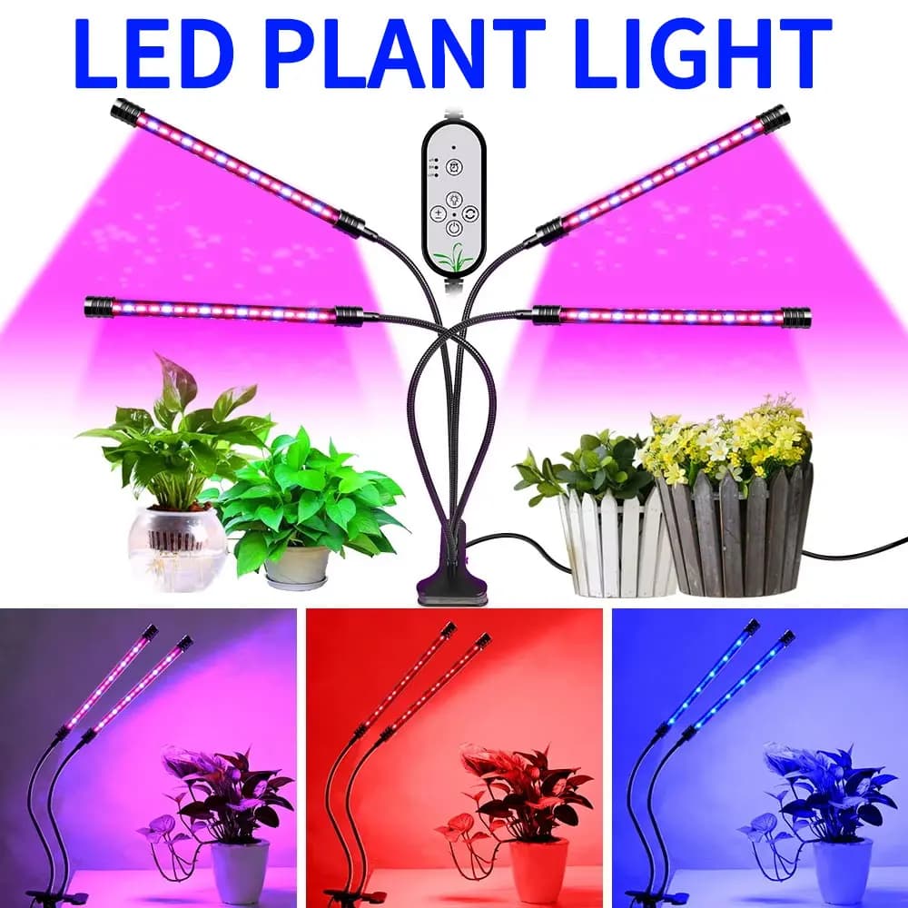 Full Spectrum LED Grow Light Flower Seed Hydroponics Grow Box Indoor Plant Lamp Waterproof Dimmable Timing Function