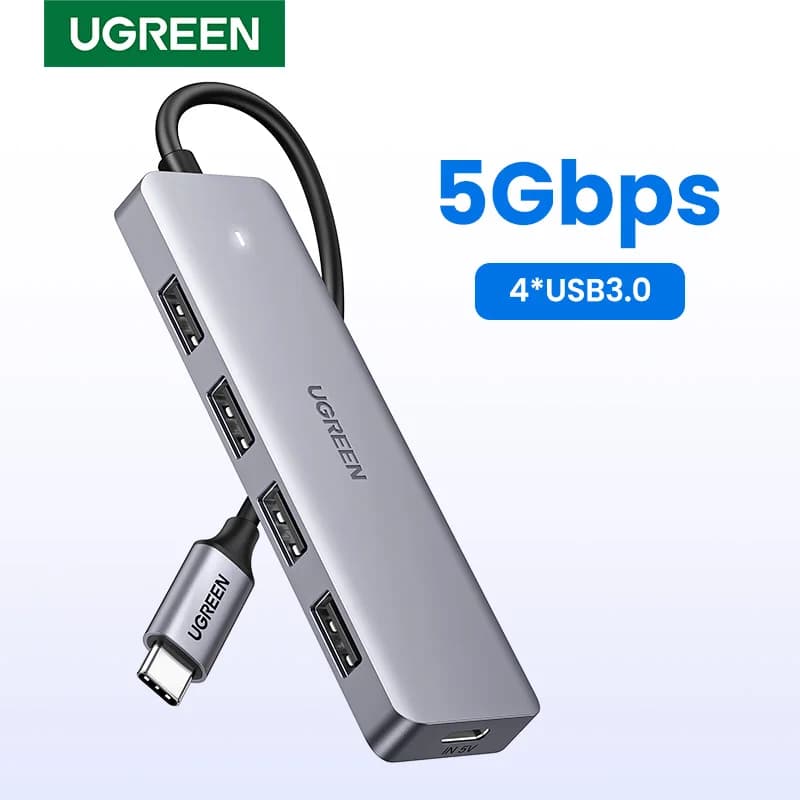 UGREEN USB C Hub 4 USB ports type C to USB 3.0 Hub Splitter Adapter for MacBook Pro iPad Pro Samsung Galaxy Note 10 S10 Hub USB