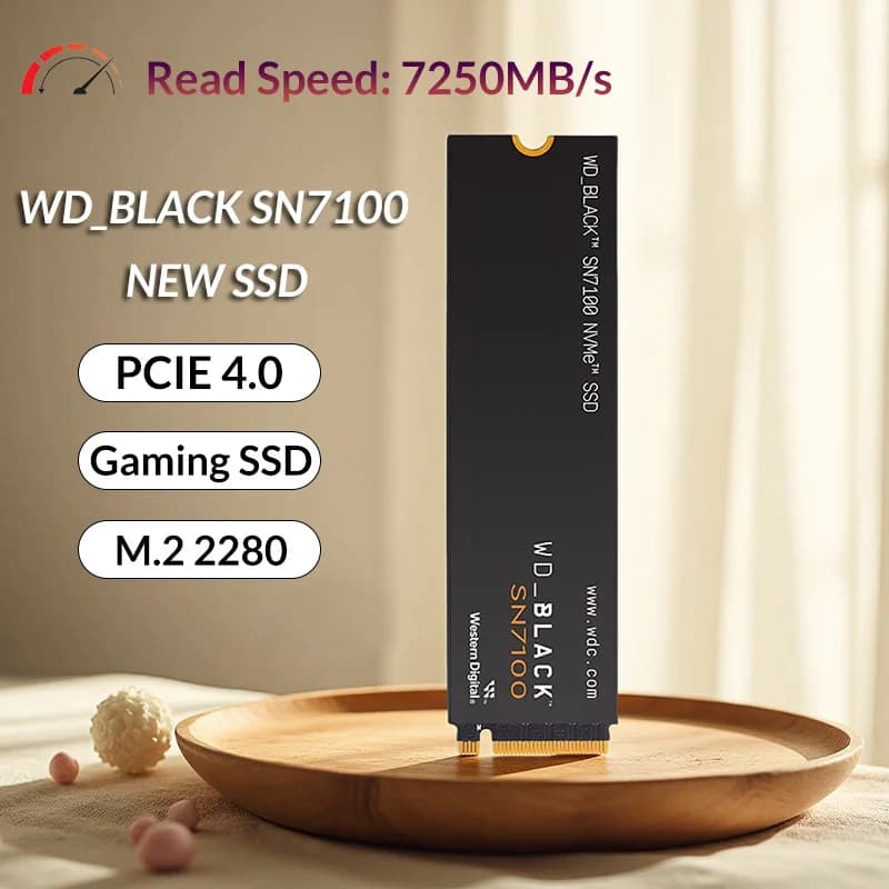 Western Digital SSD SN7100 1TB 2TB 4TB M.2 2280 NVMe Read Up to 7250MBs PCIe Gen 4.0x4 Solid State Drives for Computer PS5