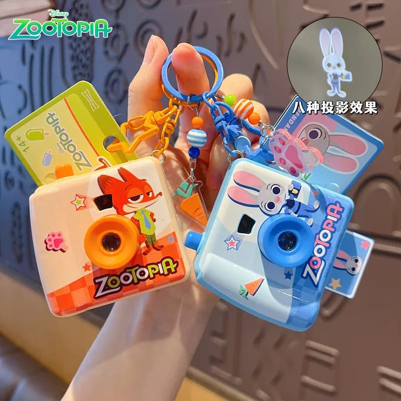 Portachiavi originale per fotocamera Zootopia Polaroid, giocattolo creativo per bambini, zaino, portachiavi, regalo per bambini, festa di compleanno, souvenir