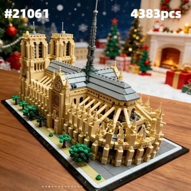 Set di Blocchi da Costruzione Castello Europeo Classico 21061 Compatibile con Particelle Legoed Adatto per Regali di Natale 4383 Pezzi