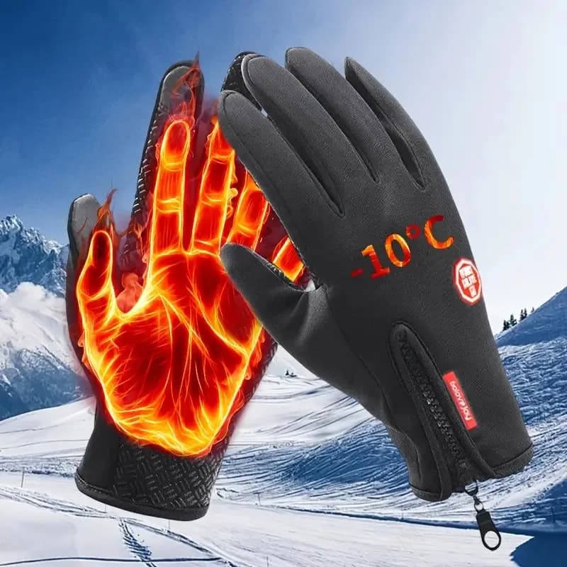 Winter gloves, sporty cycling gloves for men and women, windproof gloves, warm, fleece, trekking and ski gloves