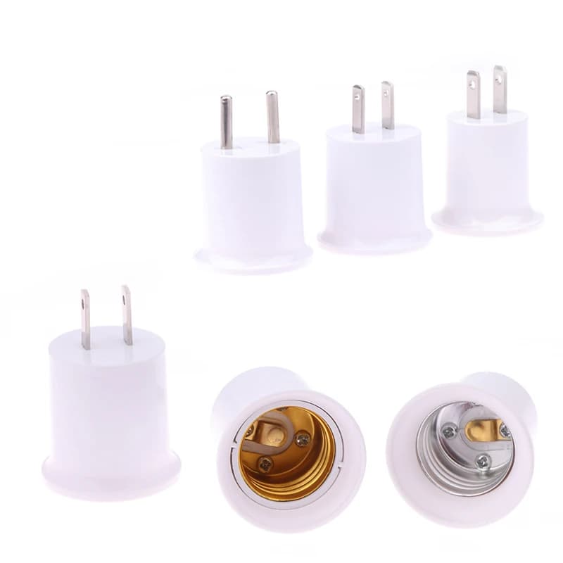 1Pc America spina europea E27 lampada LED lampadine Base E27 a EU US Plug portalampada convertitore presa adattatore presa luce bianca