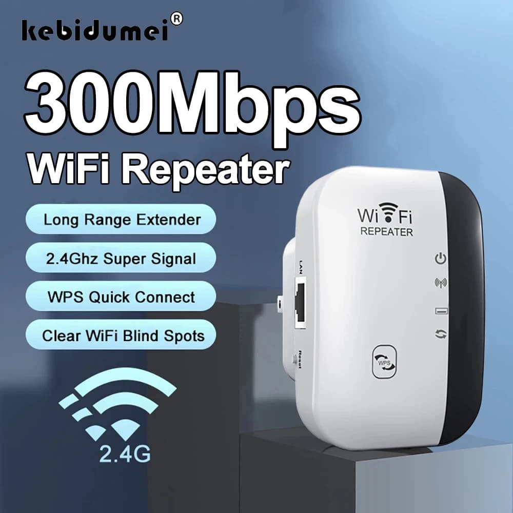 Ripetitore WiFi wireless 300Mbps Ripetitore di segnale Amplificatore extender Wifi 802.11N WPS Ripetitore amplificatore WiFi a lungo raggio