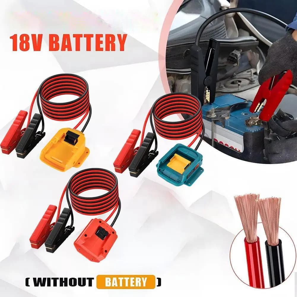 Avviatore di emergenza per auto per batteria Makita 18V BL1830B BL1840B BL1850B BL1860B Cavo booster per auto con interruttore fusibile Kit di alimentazione di emergenza