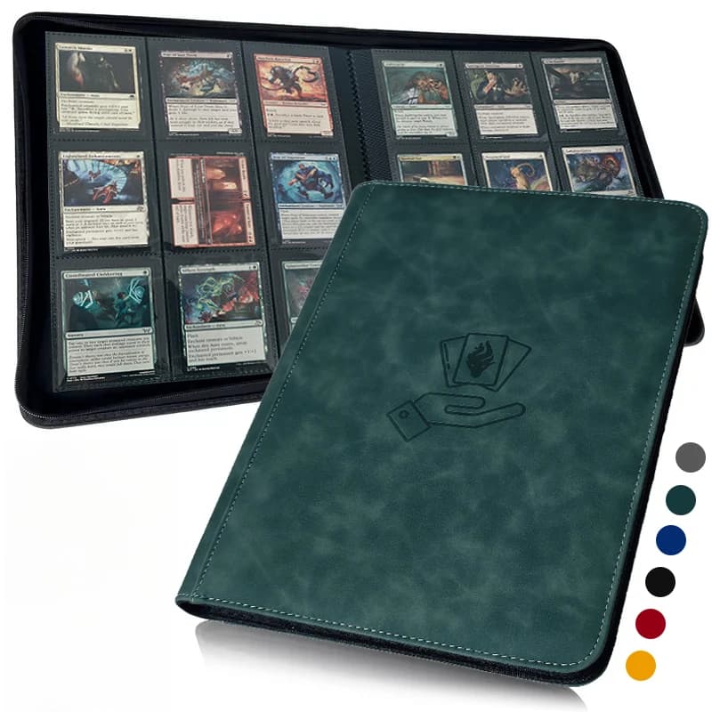 Raccoglitore per Carte a 9 Tasche, Raccoglitore per Carte Collezionabili da 360 Tasche, Raccoglitore per Collezioni con Tasche Bifacciali, Cartella Porta Carte per Sport e Giochi