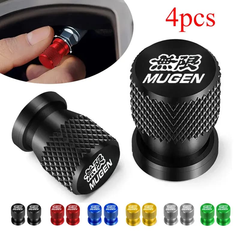 4 Pieces Valve Pneumatic Car Covers Waterproof Dust Covers for Honda Mugen CB400 CB650F CBF CBR250RR CRF SH300 NC750