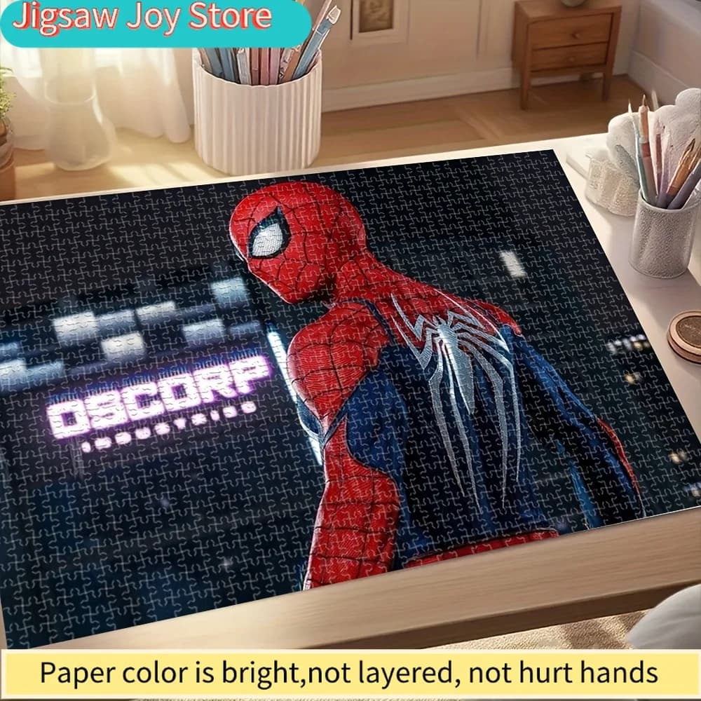 Marvel 'Spider-Man', Puzzle, Giocattolo creativo in miniatura, Adatto per divertenti giochi in famiglia, Svago elegante, Decorazione da parete, Spesso e resistente