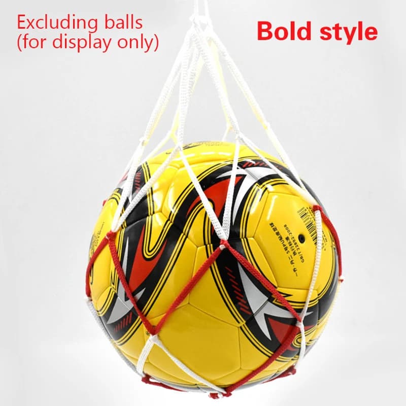 Borsa per rete da calcio in nylon, portaoggetti audace, palla singola, attrezzatura portatile, sport all'aria aperta, calcio, basket, pallavolo