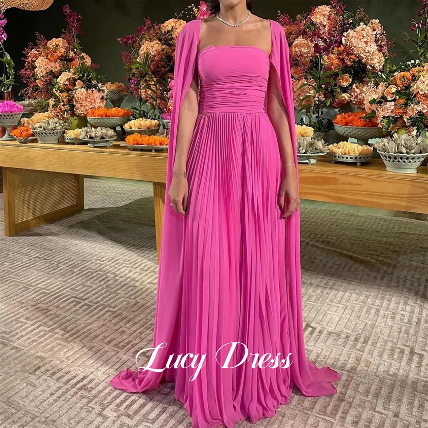 Lucy Chiffon Dress Dress Party Dress Robes De Cocktail Dresses Sera Elegant Woman Prom Dresses Custom