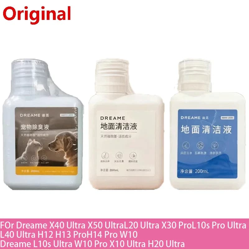 Original Dreame L40 Ultra AE \X40 Ultra / l10s ultra gen2 /X50 ultra/H12 Pro /W10 Cleaning Fluid Parts Accessories 200ml