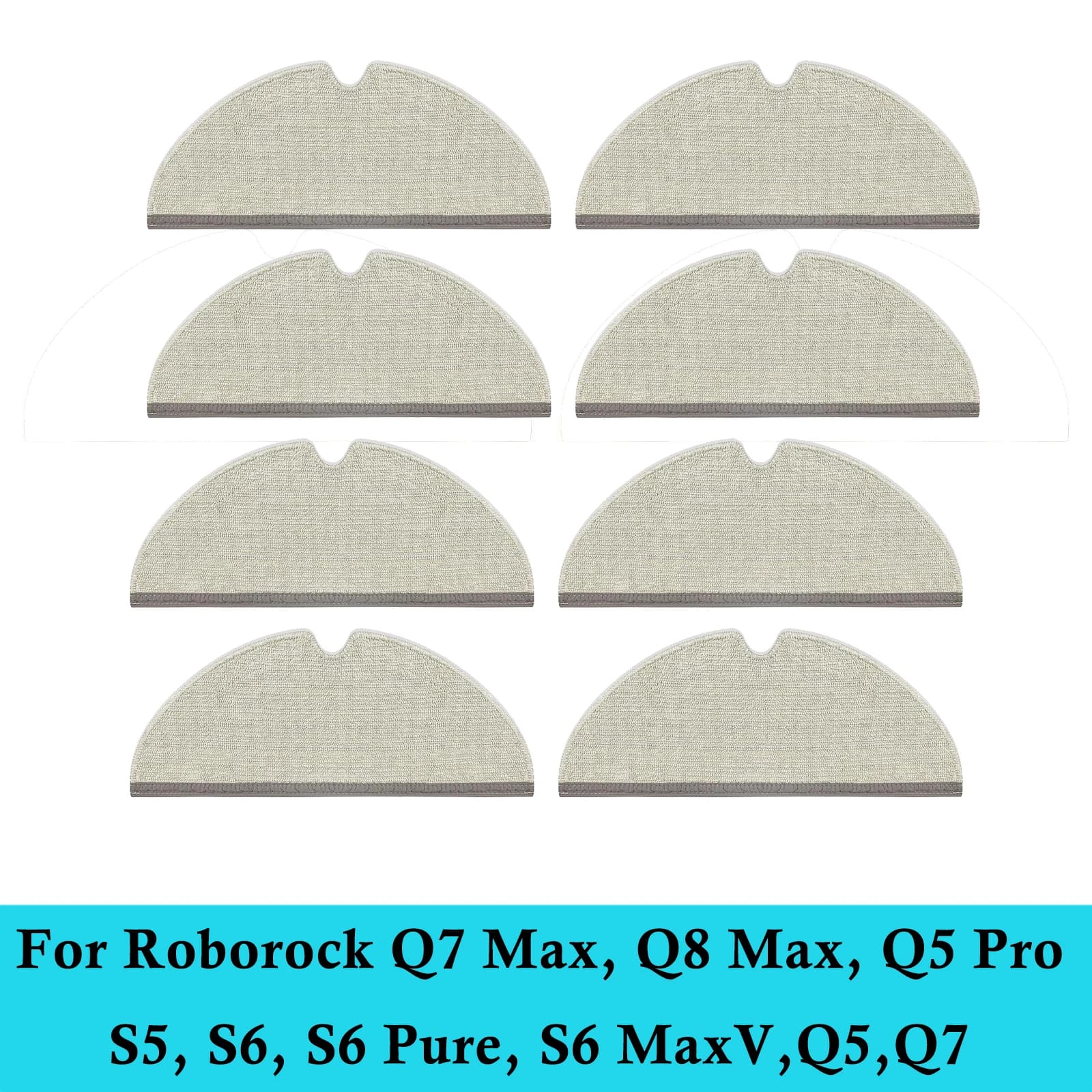 Panno per scopa per Roborock Q7 Max, Q8 Max, Q5 Pro, S5 Max, E4, E5, S5, S6, S6 Pure, S6 MaxV, Q5, Q5 Pro+, Q7, Q8 Max+ Robot aspirapolvere