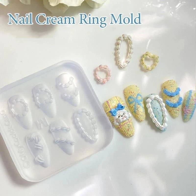 3D Silicone Mold for Nail Decorations, Cake Cream, Jewelry, Fai-da-Te Design, Nail Art and Manicure Template