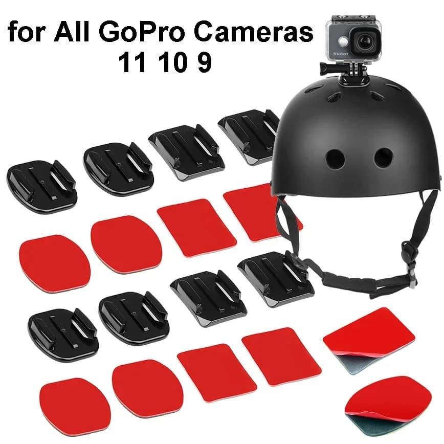 3M Curved Plate Stickers Mounting Set Stickers for GoPro Hero 11 10 9 8 7 Xiaomi Yi 4K SJCAM Go Pro Action Cam Accessories