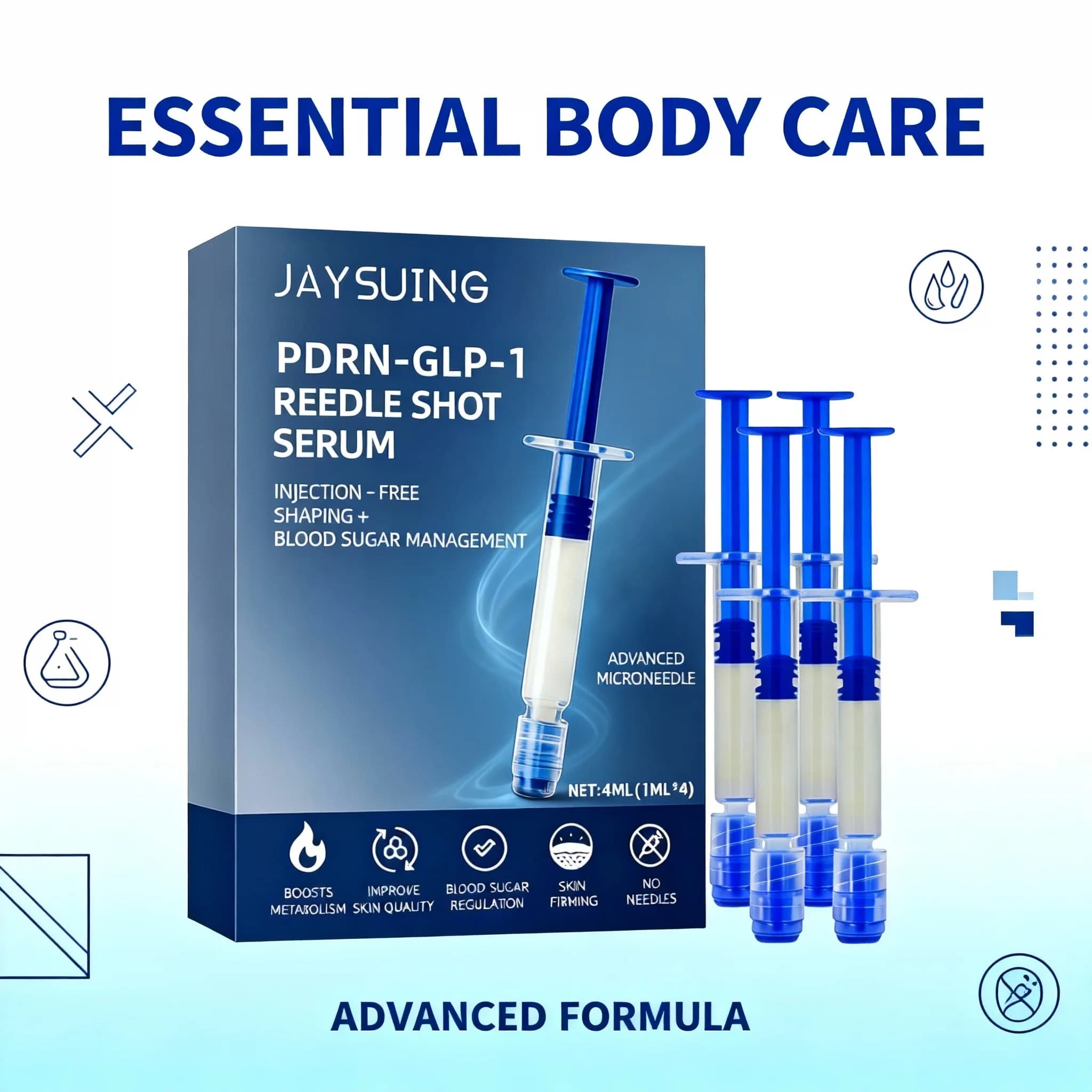 GLP-1 Shaping serum for body Slimming Toning Massage Liquid Lightweight Rapid Absorption Collagen that increases belly Waist Arms Set