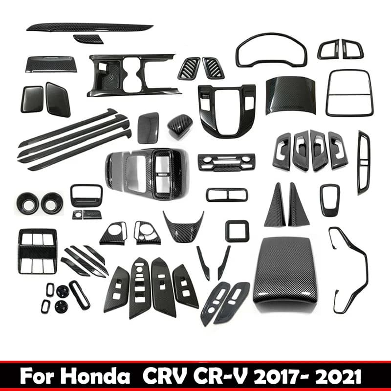 For Honda CRV CR-V C-RV 2017-2021 ABS carbon fiber armrest window swtich cover change panel output air cover