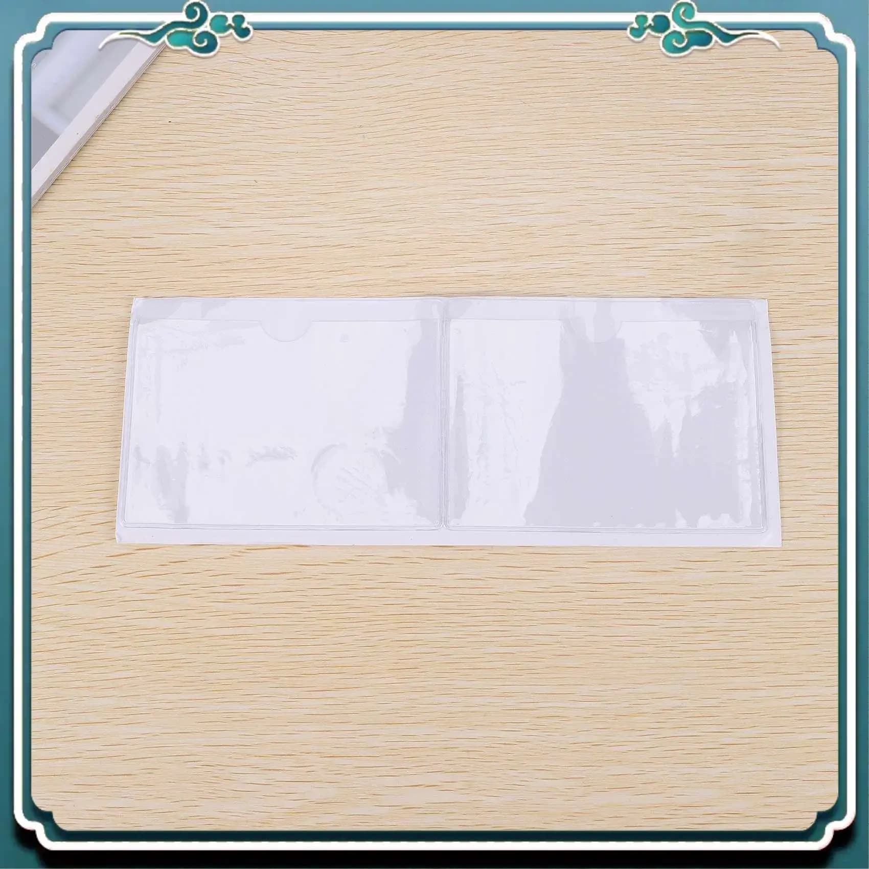 Facile da usare, confezione da 60, 3,5 x 4,7 pollici, porta etichette autoadesivo, tasche per carte, porta etichette, porta carte da biblioteca in plastica trasparente