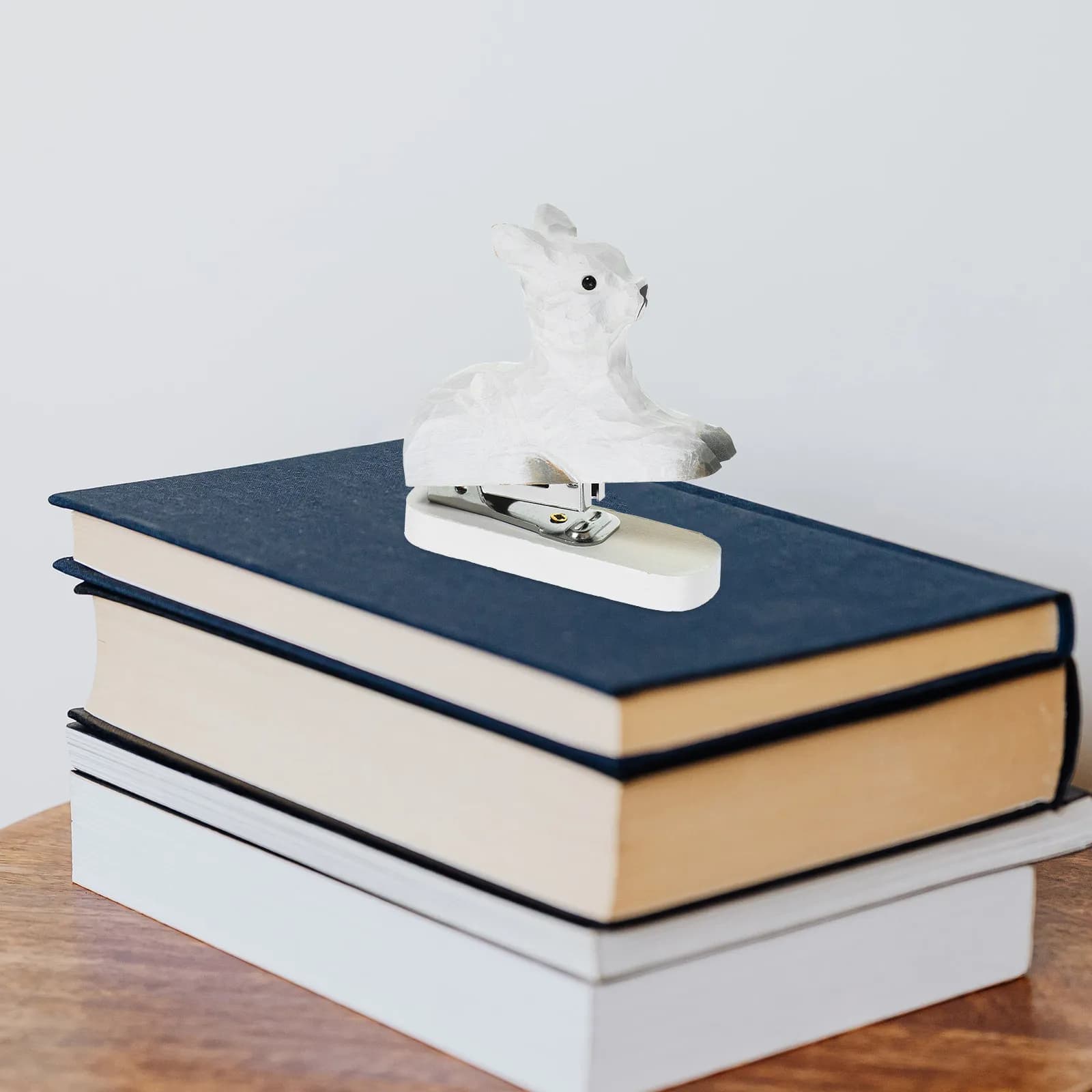 Cucitrice da Scrivania in Legno a Forma di Animale, Fatta a Mano, per Ufficio, Casa, Scuola, Organizzatore Decorativo per Spazi di Lavoro, Divertente Accessorio per l'Ufficio