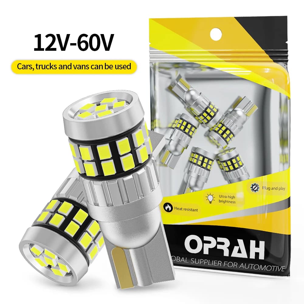 Oprah 2 pz LED T10 W5W 12 V 24 V Auto Camion Luci Lampadina Interna Canbus 2016 30SMD Cupola Mappa Lettura Lampade di Segnale Diodo di Parcheggio Laterale