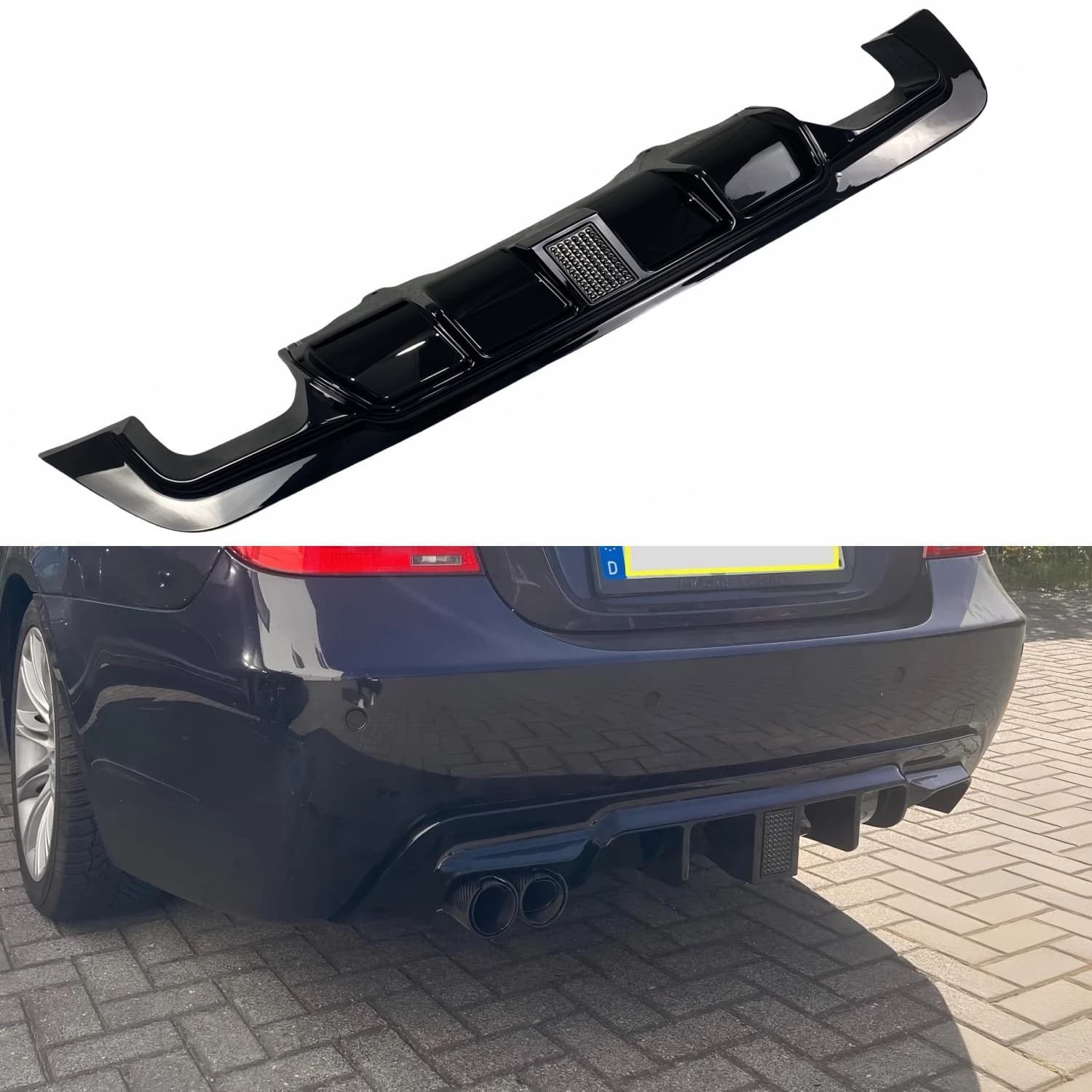 MP Style Gloss Nero Auto Paraurti Posteriore Diffusore Per BMW E60 E61 5 Serie M Sport 2004-2010 Tuning Paraurti Posteriore Mantovana Bodykits