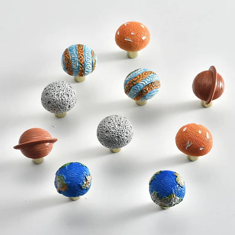 Maniglia creativa a forma di pianeta per cassetto, maniglia singola per decorazione cameretta bambini, armadio, libreria, piccole maniglie