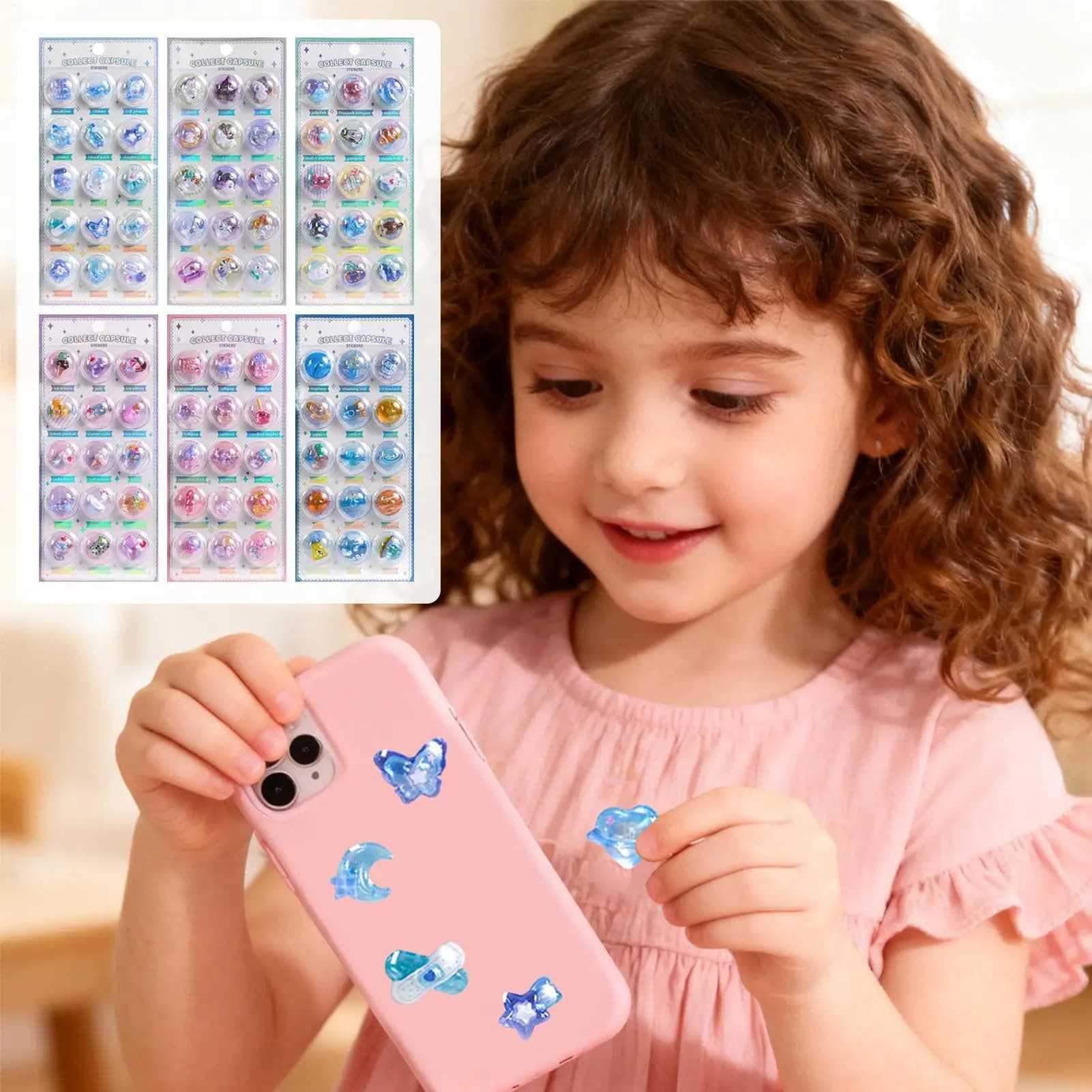 Adesivi 3D in Rilievo Decorazioni Decalcomanie per Diari Adesivi a Bolle per Cover Telefoni Quaderni Agende Scrapbooking Laptop Artigianato Bambini