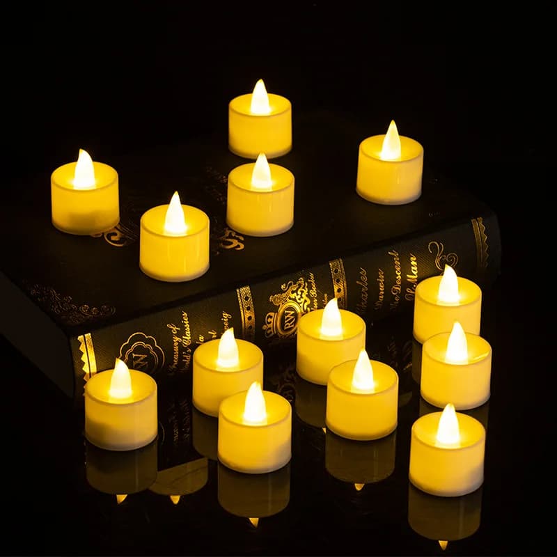 Flameless LED Tealight Tea Candles Wedding Light Romantic Candles Lights for Birthday Wedding Party Decorations