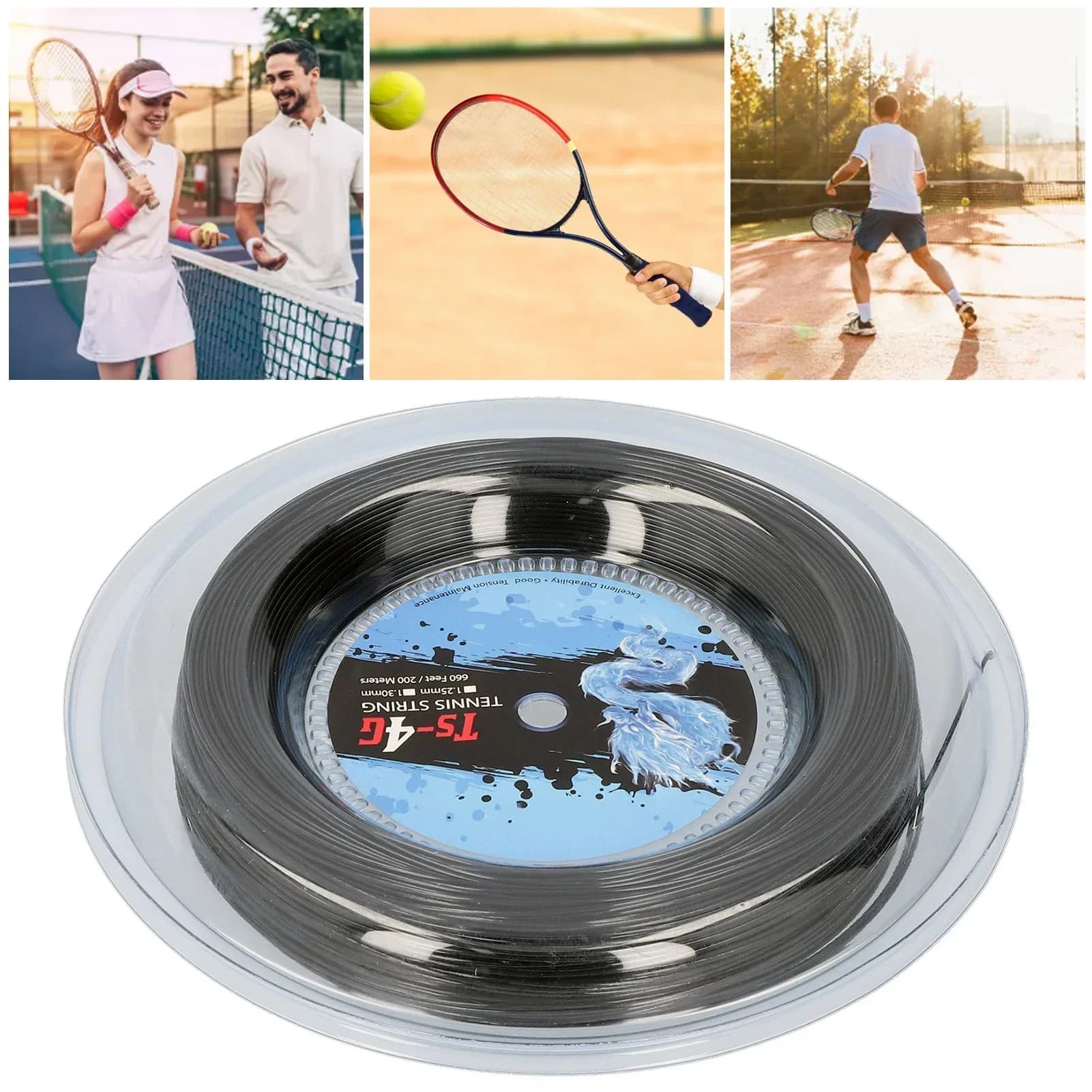200m Heavy Duty Polyester Tennis Rack Corda for Durable Durable Racket