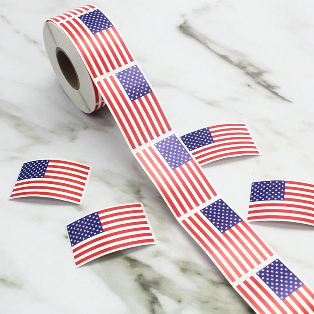 100-250 pezzi adesivi bandiera americana adesivo patriottico USA per quaderni carte e scrapbooking adesivo di cancelleria per ufficio
