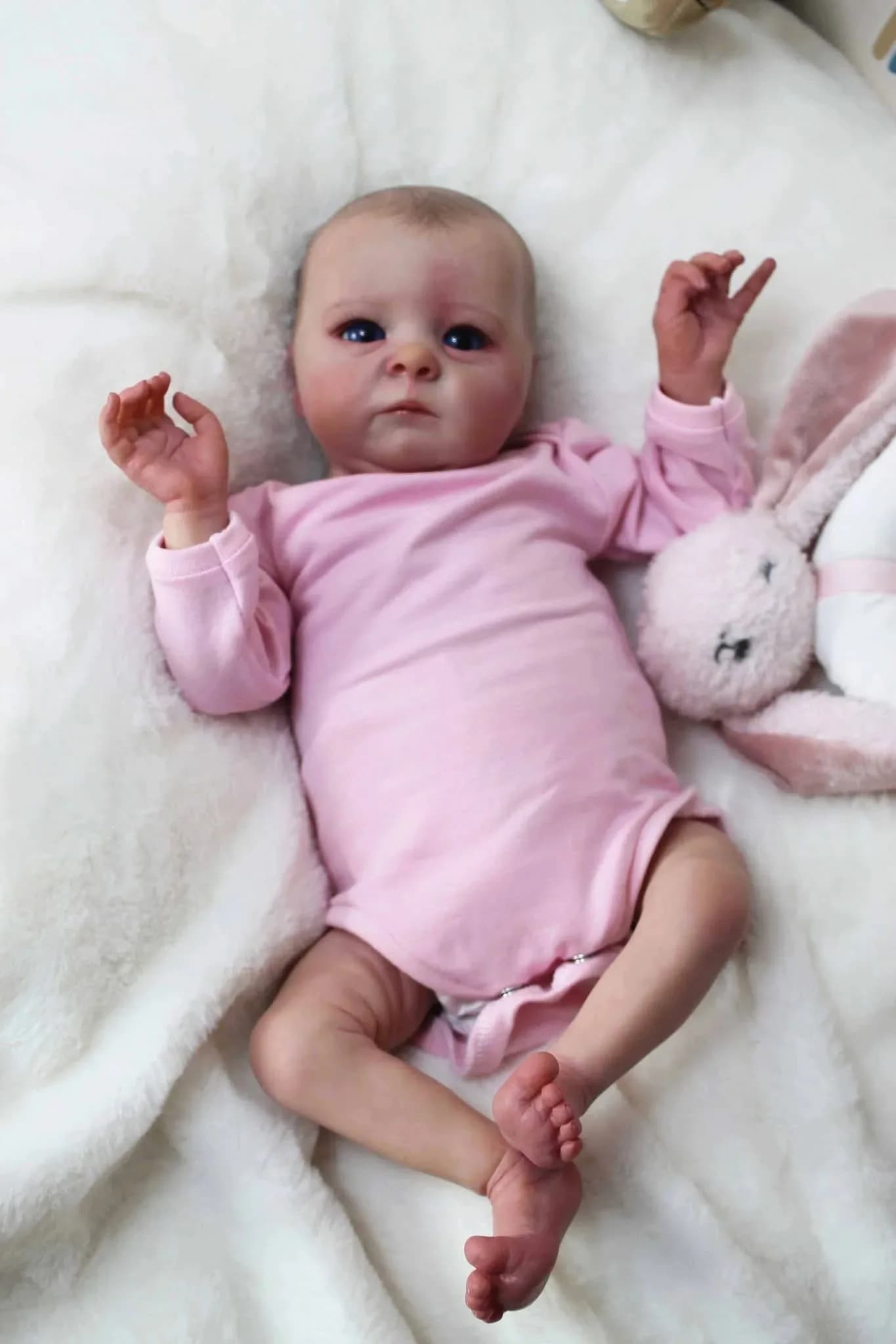 35CM Tink Premie Soft Cloth Body Neonato Reborn Doll Realistic Multiple Layers Painting 3D Leather with visible veins
