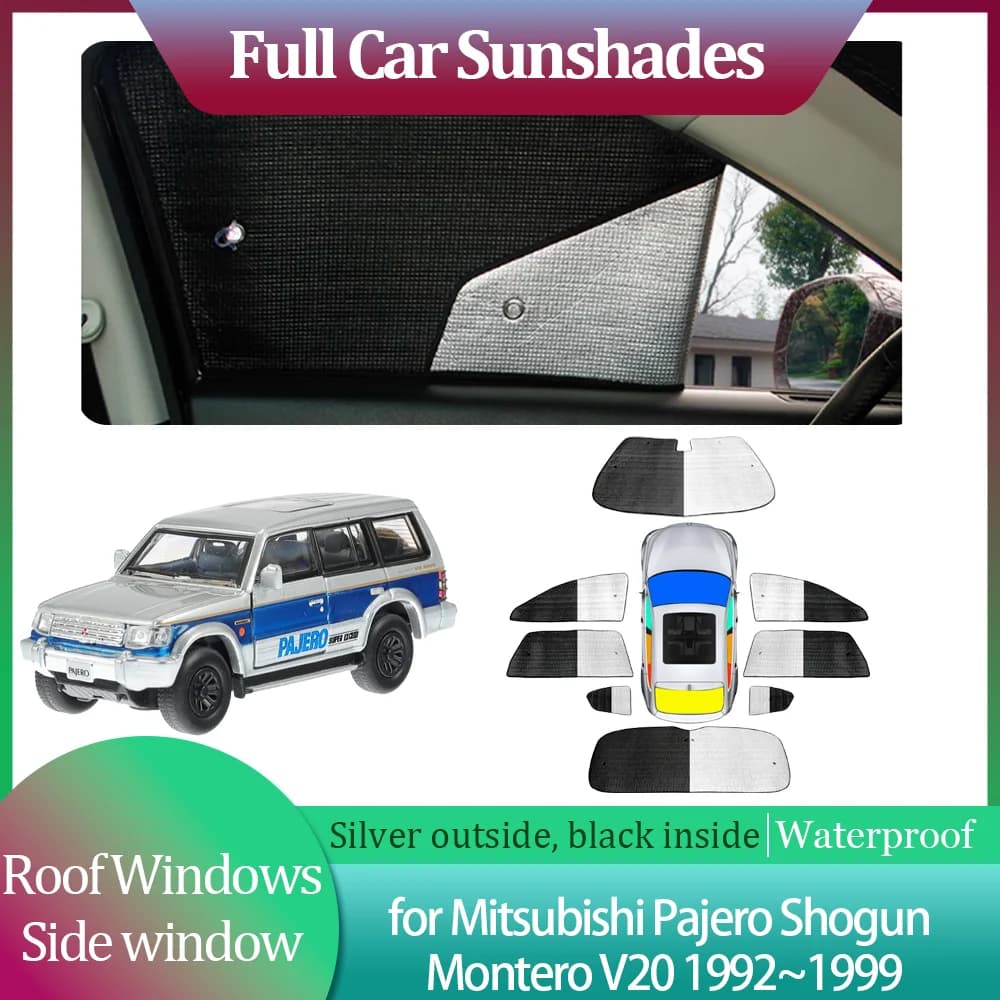Ombrelloni per Mitsubishi Pajero Shogun Montero V20 Leopaard Q6 Tenda per parabrezza Finestre Visiera parasole Copertura per tetto apribile Accessori