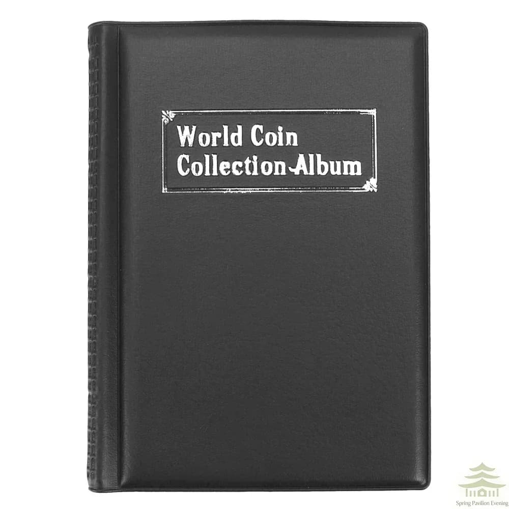 HWZXYXGS 120/60 Pockets Artificial PU Leather Coins Collection Album Book Collection Money Collection Organizer Bags PVC Film