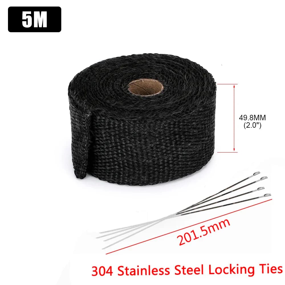 Titanium Turbo Blanket Heat Shield For T2‑T6 GT Series Turbo Charger With 5M Exhaust Header Heat Wrap Tape