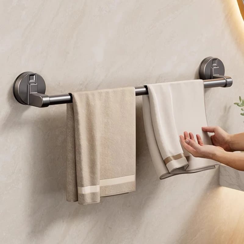 YM Portasciugamani a ventosa senza trapano Mensola portaoggetti da bagno Porta asciugamani a parete per l'organizzazione del bagno