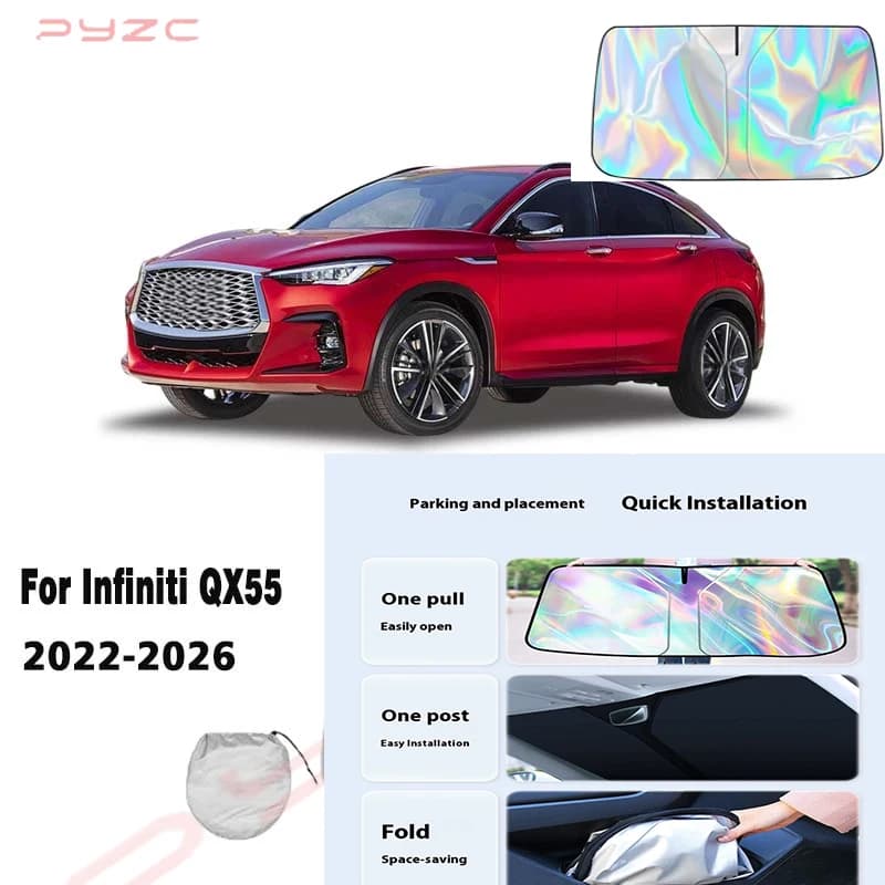 For Infiniti QX55 2022-2026 Car Windshield Sunshade Cover Front Window Sun Shade Visor Auto Interior UV Protection