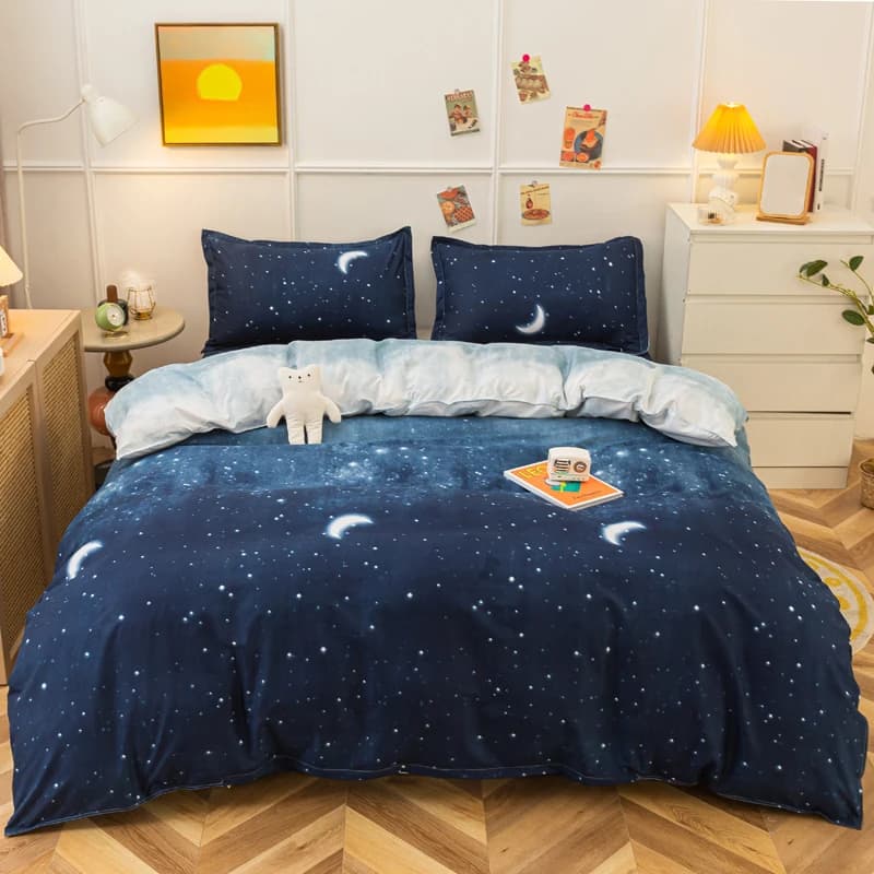 Copripiumino con motivo a cartoni animati, 150x200cm, 180x220cm, 200x230cm, motivo adorabile, per adulti e bambini, copripiumino bifacciale AB.