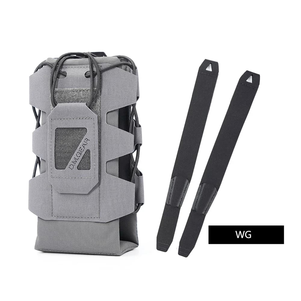 Custodia Molle Borsa tattica per acqua Fondina per trasporto Caccia da campeggio Walkie Talkie Supporto da campeggio Tasca per sport all'aria aperta Gilet Nero