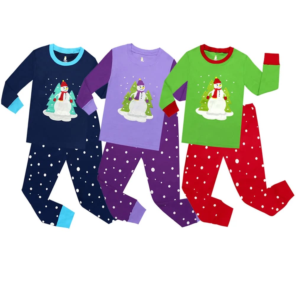 Newborn pyjamas Set from 6 to 9 12 18 24 months Christmas pyjamas in soft cotton for girls green red Christmas tree children print Pjs