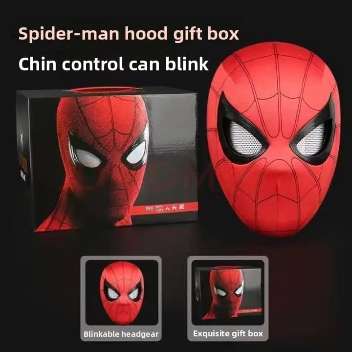 1:1 Miles Morales Mask with Movable Eyes Mascara Electric Gwen Spider Helmet Ring Control Halloween Cosplay Mask Toy Man Gift