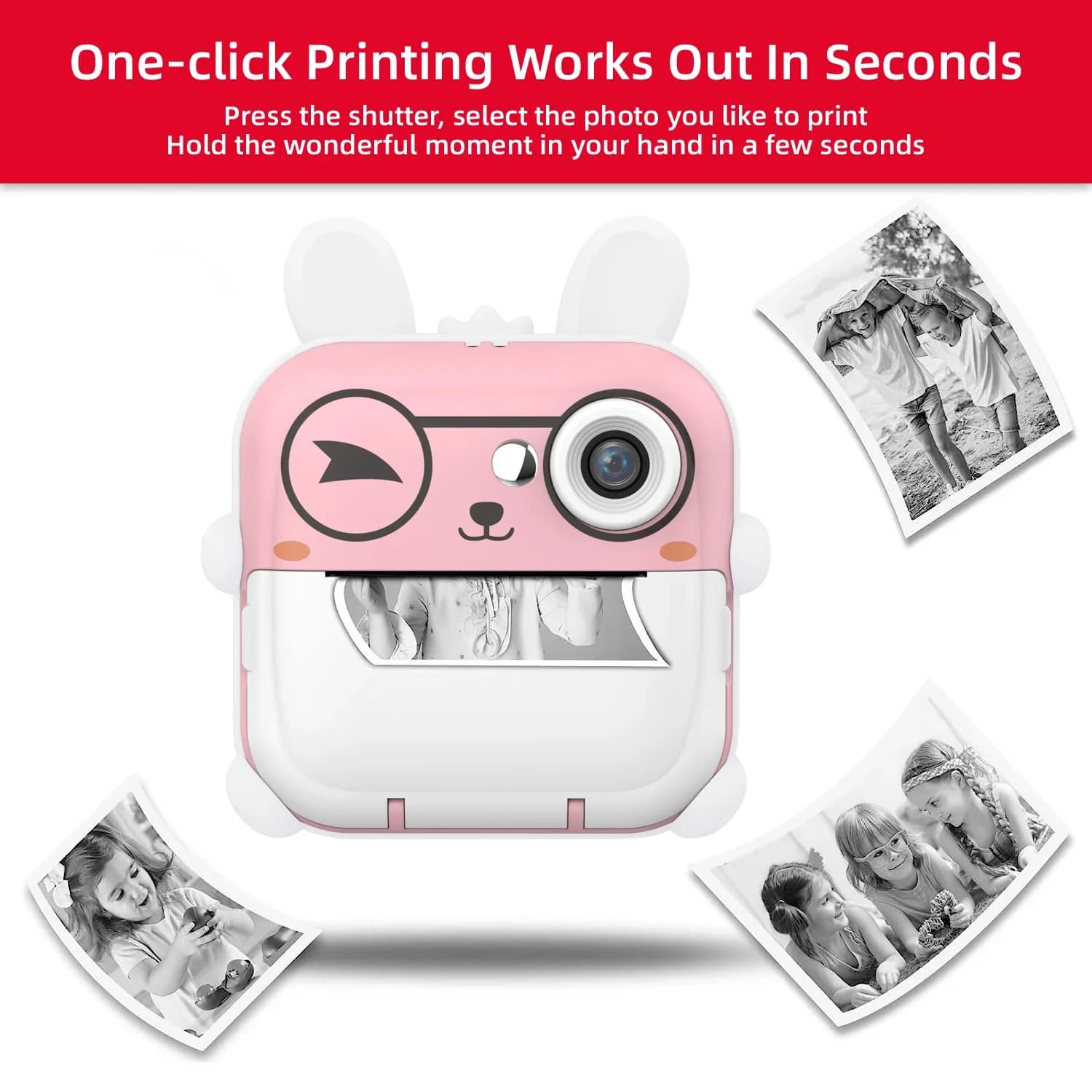Children 1080P HD Digital Camera Mini Thermal Printer Photography Instant Print Photo HD Digital Video Cameras Portable Toy