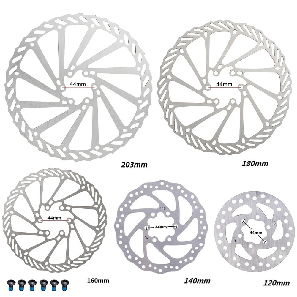 Rotore del freno della bicicletta MTB 203mm/180mm/160mm/140mm/120mm 6 pollici Rotore del freno idraulico in acciaio inossidabile MTB freno a disco per bici da strada