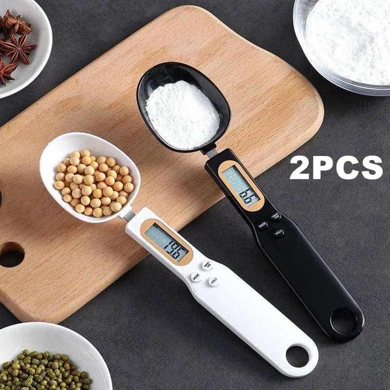 Mini Spoon Digital Kitchen Scale LCD Electronic Balancing for Food 0.1-500g Cooking Flour Milk Coffee Powder Weight Measurement Knee