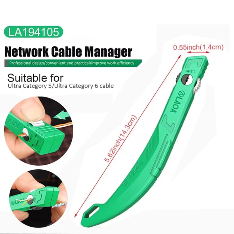LAOA Network Cable Untwist Tool 1.3mm Engineer Filo Raddrizer for Category 5/6 Cavi di Cristallo Pettinatura Couple Separator Tool 2pz