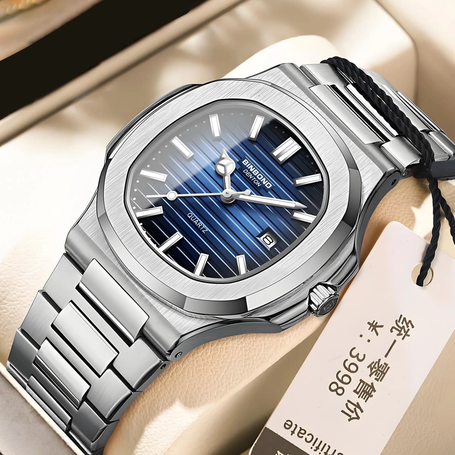 UTHAI CQ249 Luxury men's quartz watch ultra-thin waterproof men's watch stainless steel sports watch Relo men's watches