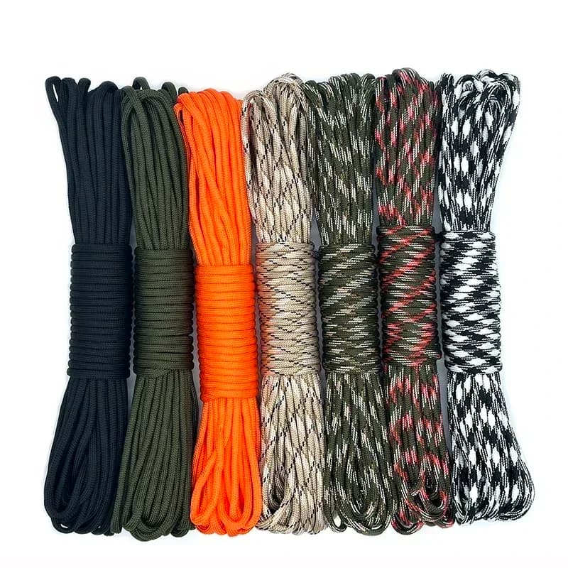 7 Core Cable 550lb Campsite Survival Kit External Paracord 5 10 15 31M Dia.4mm For Cordino Parachute Corda Trekking Tent Accessories
