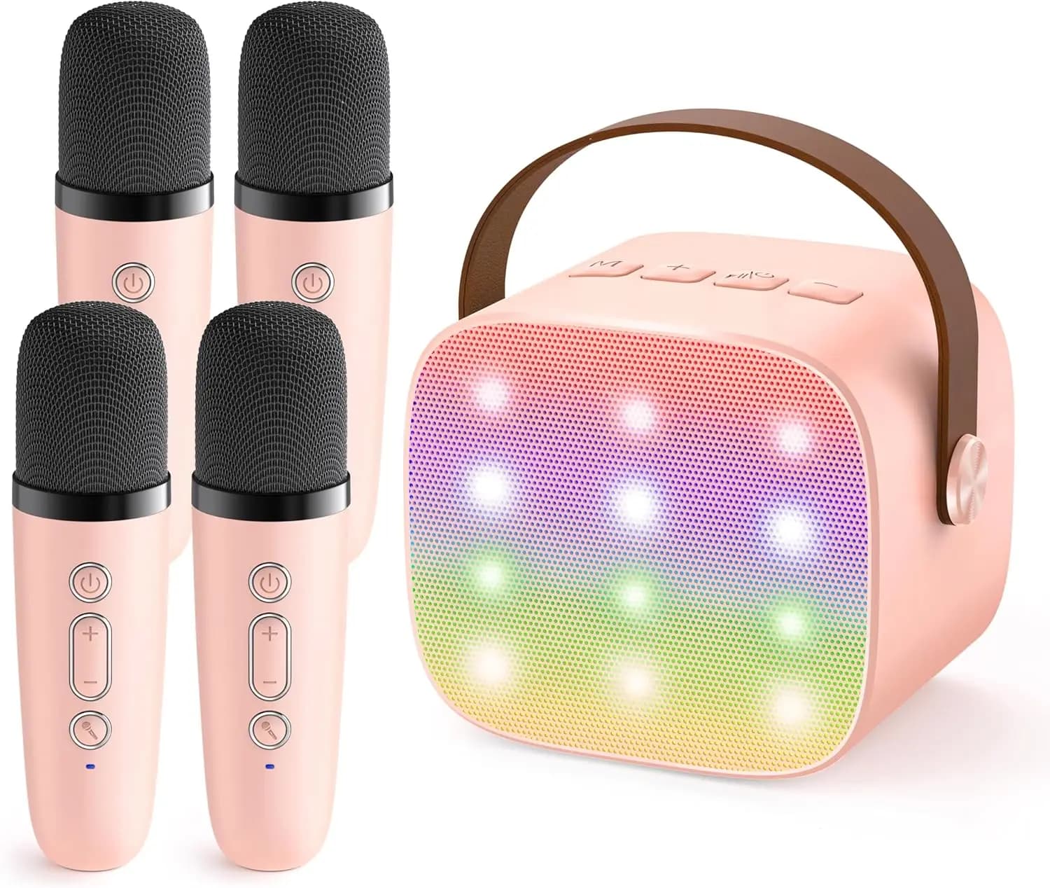 Karaoke Machine for Children with 4 Wireless Microphones, MP3 Player Portable for Age 3-12 Years, Best Birthday Gift for Boys and Girls