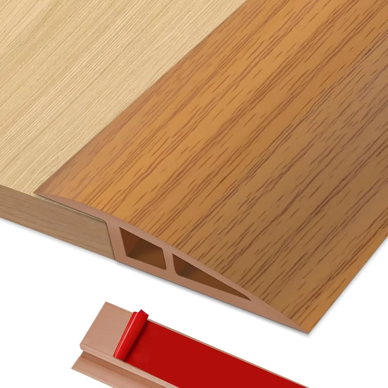 1PC 1/2m Pavimento in legno Striscia di transizione Bordo di chiusura Striscia di pavimento Cucitura Resistente all'usura in plastica morbida Fibbia piatta Soglia Dge